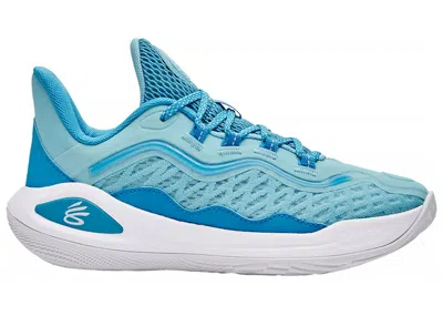 Pre-owned Under Armour Curry 11 Mouthguard Sneakers In Sky Blue/capri/white