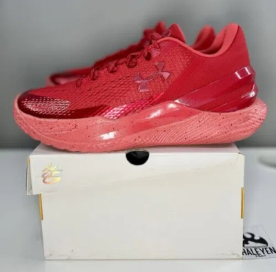 Pre-owned Under Armour Curry 2 Low Flotro 'davidson' | Men Sizes 7.5 - 13 | 3028399-600 In Red / Daredevil Red