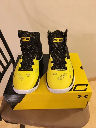 Pre-owned Under Armour Curry 2 Taxi Black Gold