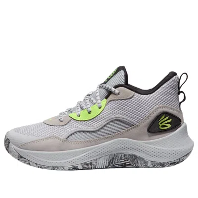 Under Armour Curry 3z 24 Suede 'halo Grey Black' In Gray