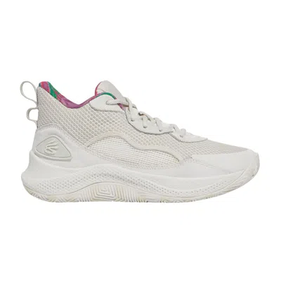 Pre-owned Under Armour Curry 3zer0 24 Gs 'white Clay' | Cream | Kid's Size 6.5