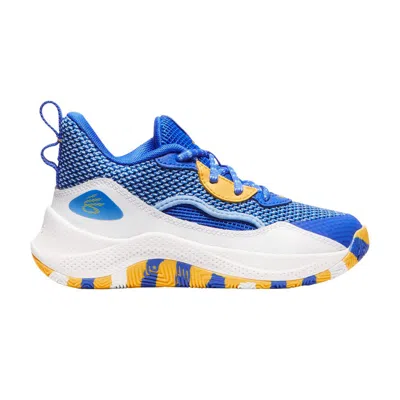 Pre-owned Under Armour Curry 3zer0 24 Ps 'warriors' | Blue | Kid's Size 11