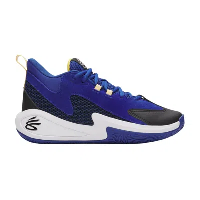 Pre-owned Under Armour Curry 3zer0 25 Sde Gs 'royal White Black' | Blue | Kid's Size 4.5