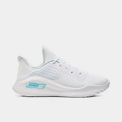 Under Armour Curry 4 Low Flotro Basketball Shoes In White/white/sky Blue
