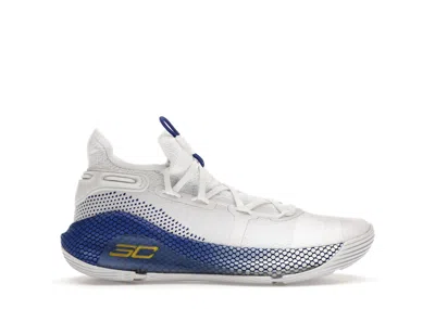 Pre-owned Under Armour Curry 6 Dub Nation Sneakers In White/royal