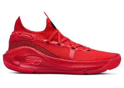 Pre-owned Under Armour Curry 6 Heart Of The Town Sneakers In Rage In Red/black/red Rage