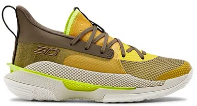 Pre-owned Under Armour Curry 7 Sneakers In Zeppelin Yellow/summit White/mountain Brown