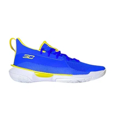 Pre-owned Under Armour Curry 7 'warriors Away' | Blue | Men's Size 12