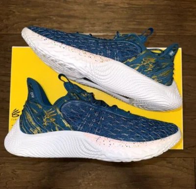 Pre-owned Under Armour Curry 9 Nba All Time 2974 Three Point Record Sz 15 100% Auth Le2974 In Blue