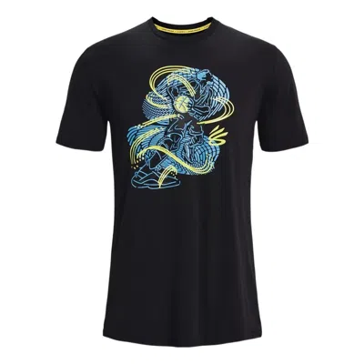 Under Armour Curry Animated Sketch T-shirt 'black' In Multi