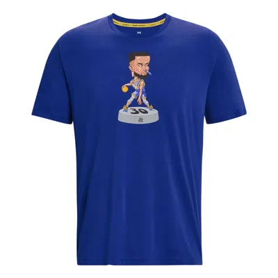 Under Armour Curry Bobble Head Basketball T-shirt 'royal Blue'