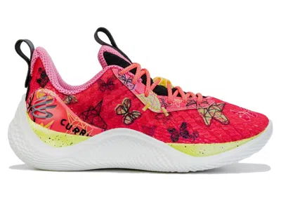 Pre-owned Under Armour Curry Flow 10 Girl Dad Sneakers In Rose/noir