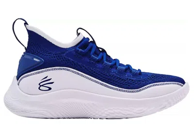 Pre-owned Under Armour Curry Flow 8 Flow Like Water Sneakers In Royal Blue/white