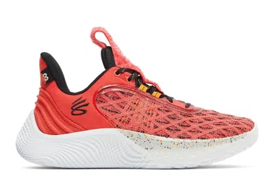 Pre-owned Under Armour Curry Flow 9 Sesame Street Elmo Sneakers In Red/black/white