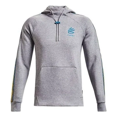 Under Armour Curry Long Sleeve Hoodie 'grey Blue' In Gray