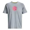 Under Armour Curry Mothers Day Logo T-shirt 'grey Pink' In Gray