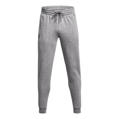 Under Armour Curry Splash Logo Joggers Sweatpants 'grey' In Gray