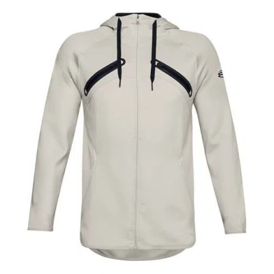 Under Armour Curry Stealth Basketball Sports Hooded Jacket 'white' In Gray