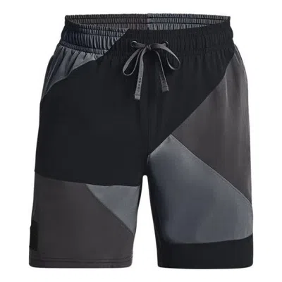 Under Armour Curry Woven 7 Inch Basketball Shorts 'black Grey' In Multi