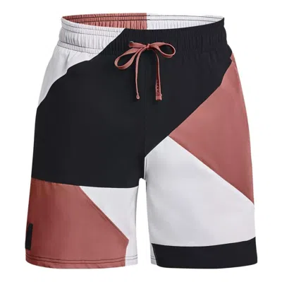 Under Armour Curry Woven 7 Inch Basketball Shorts 'black Pink White' In Brown