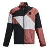 Under Armour Curry Woven Raincoat Jacket 'red Black White' In Brown