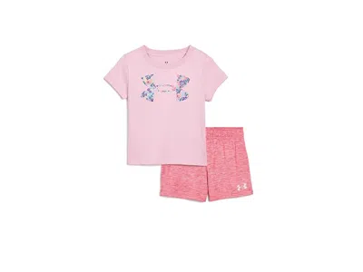 Under Armour Ditsy Logo Set (little Kid) Girl's Sets Prime Pink: 6x Little Kids
