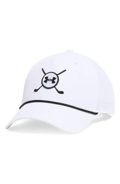 Under Armour Drive Rope Snapback Golf Cap In White