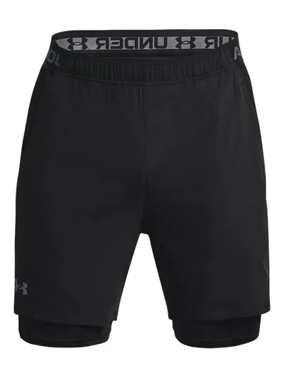 Under Armour Elastic-waistband Running Shorts In Black