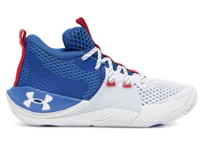 Pre-owned Under Armour Embiid One Brotherly Love Sneakers In Navy Blue/white/red