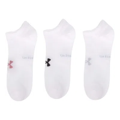 Under Armour Essential No Show 3-pack Socks 'white'