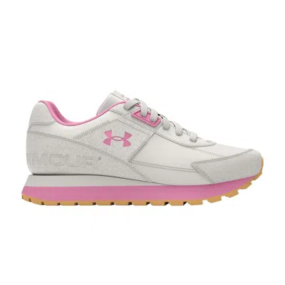 Pre-owned Under Armour Essential Runner Gs 'white Clay Meta Pink' | Grey | Kid's Size 6 In Gray