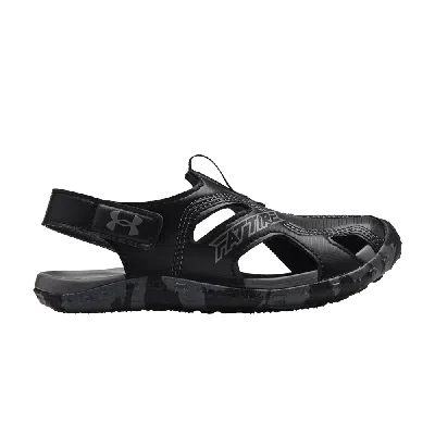 Pre-owned Under Armour Fat Tire Defender Sandal Ps 'black Camo'
