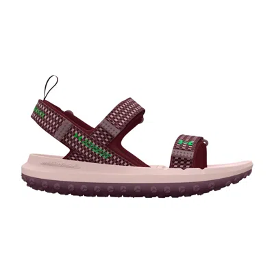 Pre-owned Under Armour Fat Tire Sandal 'deep Red Misty Purple'