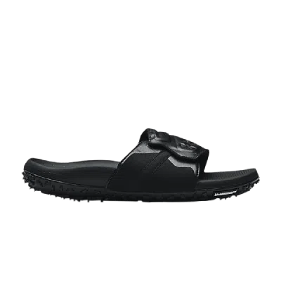Pre-owned Under Armour Fat Tire Slides 'black'