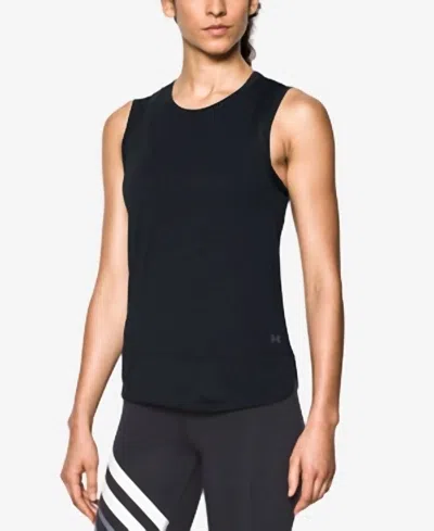 Under Armour Favorite Mesh Trim Graphic Tank Top In Black/graphite