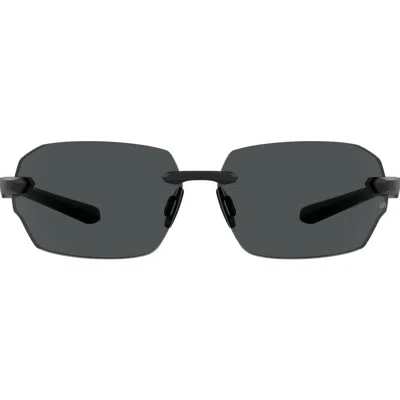Under Armour Fire 71mm Square Sunglasses In Black Grey