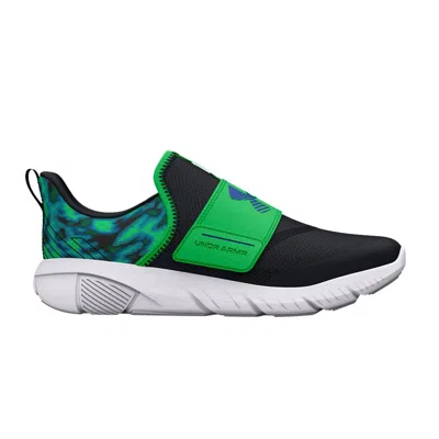 Pre-owned Under Armour Flash Laser Gs 'marble - Black Green Screen' | Kid's Size 5.5