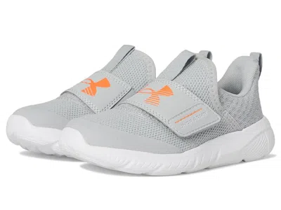 Under Armour Flash (little Kid) Boy's Shoes Mod Gray/mod Gray/orange Blast: 2 Little Kid M In Multi