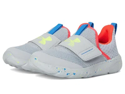 Under Armour Flash (little Kid) Boy's Shoes Mod Gray/racer Red/high Vis Yellow : 13 Little Kid M, Synthetic
