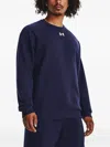 Under Armour Fleece Crew-neck Sweatshirt In Blue