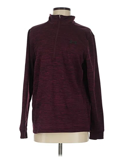Pre-owned Under Armour Fleece Jacket In Burgundy