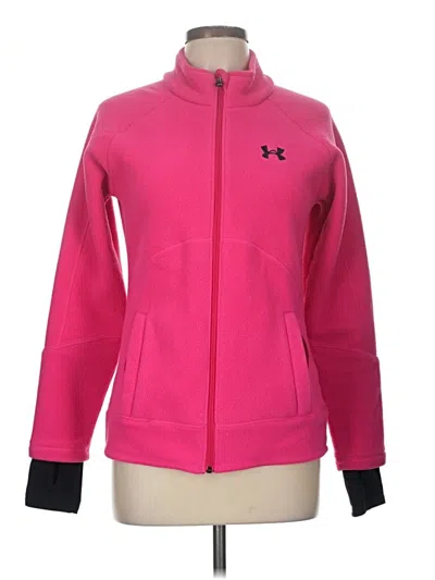 Pre-owned Under Armour Fleece Jacket In Pink