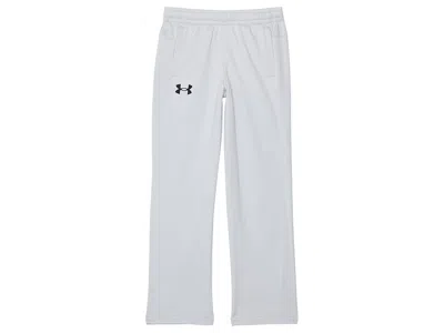 Under Armour Fleece Pants (big Kids) Boy's Casual Pants Halo Gray/black : Xl (18-20 Big Kid), Polyester/fleece/co In White