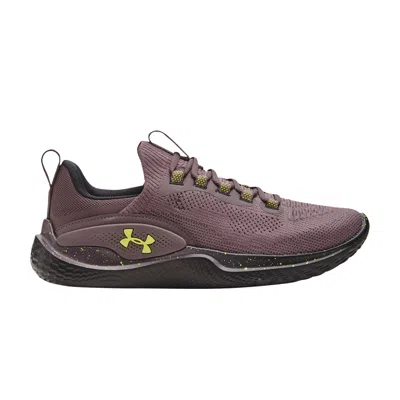 Pre-owned Under Armour Flow Dynamic 'ash Taupe Lime Yellow' In Purple