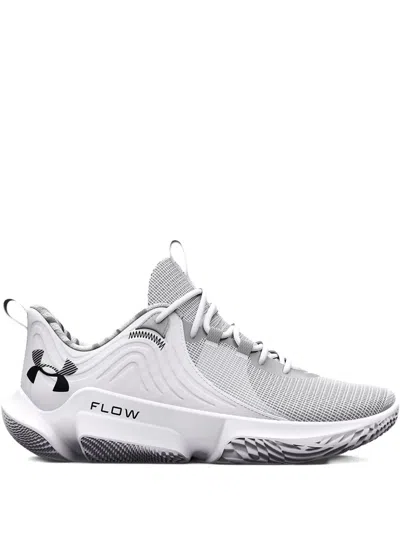 Under Armour Flow Futr X 2 Team "white/grey" Sneakers In Gray