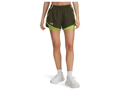 Under Armour Fly By 2-in-1 Shorts In Green