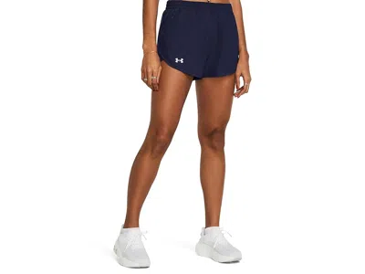 Under Armour Fly By Heathered Shorts In Blue
