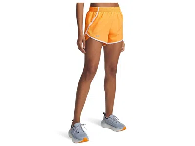 Under Armour Fly By Shorts In Orange