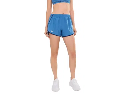 Under Armour Fly By Shorts Women's Shorts Aegean Blue/blackout Navy/reflective: Md (us 8-10), Polyester
