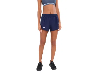 Under Armour Fly By Shorts Women's Shorts Midnight Navy/midnight Navy/reflective: Sm (us 4-6) In Blue